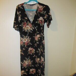 XL Floral Wrap Dress